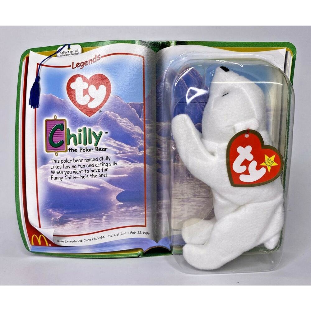 2000 Ty McDonalds Beanie Baby Legends "Chilly" Retired Polar Bear BB20